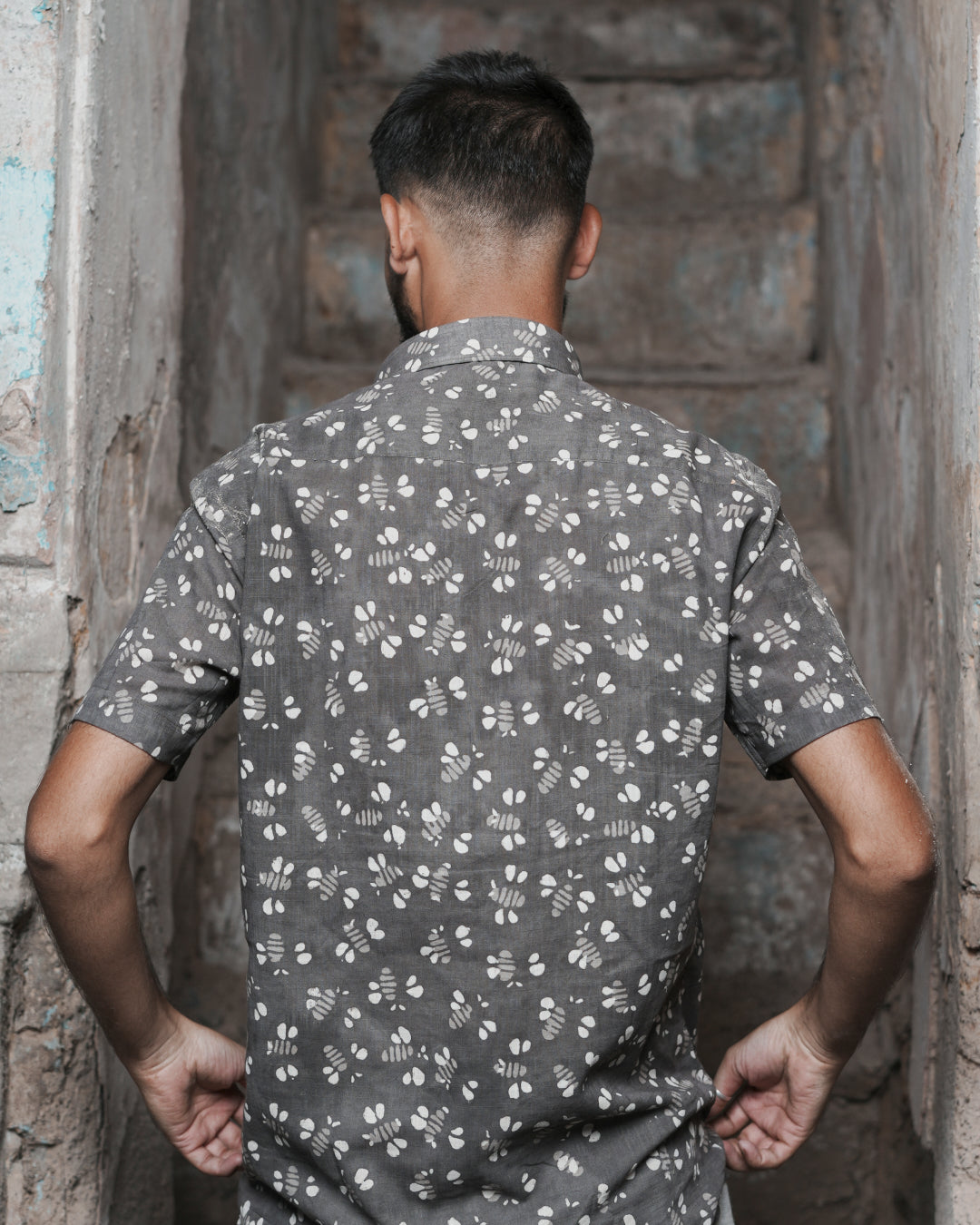 Karvaah- Earth Whisper Natural Dye Hand Block Print Cotton Shirt